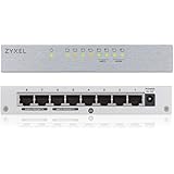 Zyxel 8-Port Desktop Gigabit Ethernet Switch - custodia metallica, Garanzia a Vita [GS108B]