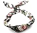Wire Headband Retro Wired Head Scarf Rockabilly Wire Hair Band Head Wrap Vintage[Black Medium Floral]
