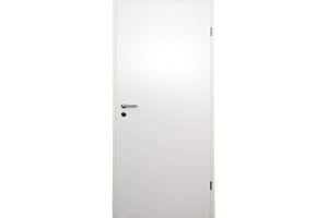 Hori® Complete Door Frame Set including Door Handle, Interior Door (Painted White) / Height 198.5 cm / Stop, Width and Wall Thickness Selectable in MM