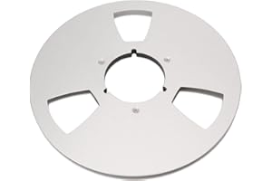 ciciglow 1/4 10 Zoll Leere Bandspule, DREI Löcher Leere Disc Öffnungsmaschine Teile Aluminiumlegierung Spule Tonbandgerät Zubehör für Nab(Silber)