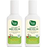 Mother Sparsh Natural Mosquito Repellent Fabric Roll-on for Babies, 3-Way Protection from Mosquitoes, Fleas and Ants (12ml, P