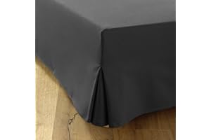 DAHLICA Betthusse 140x200 Asphalt – Mit 4 Seiten von 30 cm für Bett 140 x 200 cm – Bettrock 140 x 200 cm – Schutz für Lattenrost 140 x 200 – Bezug für Lattenrost 140 x 200 cm – Bettgestell