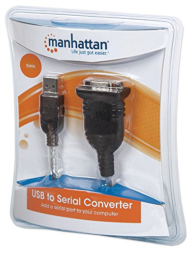 Manhattan USB – RS232 (Seriell) Konverter Konverter USB-Seriell USB – A / Stecker – DB9 / Stecker 0.45 m - 5