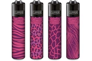 ‎DHOBIA Clipper Feuerzeuge 4er Set + 1x DHOBIA Feuerzeug (Pink Wildlife)