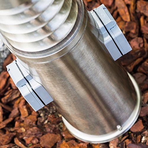 Stehlampe aus Edelstahl „Dakar“ mit zwei Steckdosen - 3