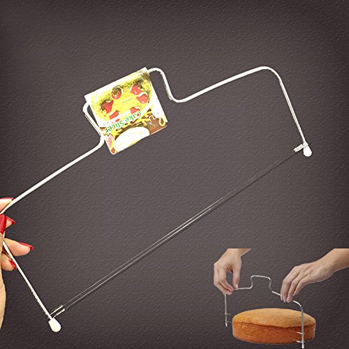 Blue Vessel Edelstahl Einstellbare Draht Kuchen Slicer Leveler Pizzateig Cutter Trimmer-Dekor - 7