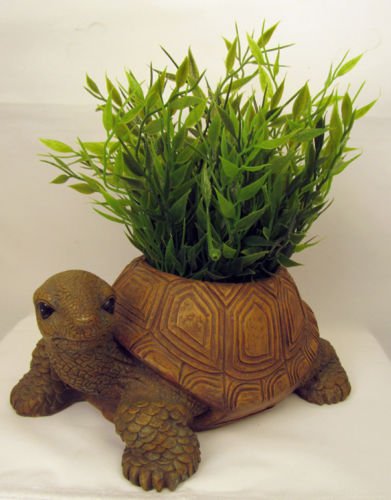 Schildkröte als Gartendeko Gartenfigur Pflanztopf Schuh Blumentopf Übertopf Schildkröte Tiere Wildlife Deko Figur Turtle - 3