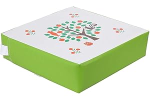 FYBlossom Kinder Sitzerhöhung Stuhl,Boostersitze Esszimmerstuhl ErhöHen Pad Erhöhtes Sitzkissen Baby,Tragbar Verstellbar Sitzkissen Zerlegbar,Quadrat Erhöhtes Sitzkissen?32zx32x8cm (Grün)