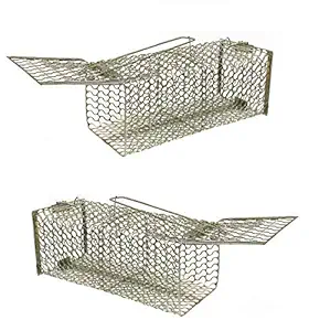 Krisah Big Size Rat/Mouse/Rodent Trap Cage (Rustic Copper, Large, 26X 10 X 11.5 cm) - 2 Pieces