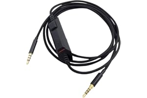 Henghx Cordón Cable de Audio Estéreo para HyperX Cloud Alpha,Cloud Flight/Cloud MIX,para Logitech G633/G933/G935/G635 Gaming Headset,PS4,Xbox One,Nintendo Switch,Línea Alambre de Micrófono