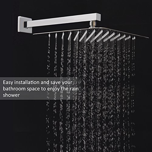 XXL Regendusche Duschkopf Edelstahl Regenbrause Anti-Kalk-Düsen Duschkopf Wasserfall Quadratisch Regenduschkopf 30 cm - 2