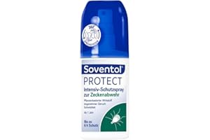 Soventol Protect Zecke Intensiv-Schutzspray 100 ml zur Zeckenabwehr - für Körper & Kleidung - ab 1 Jahr - gut verträglich - angenehmer Geruch