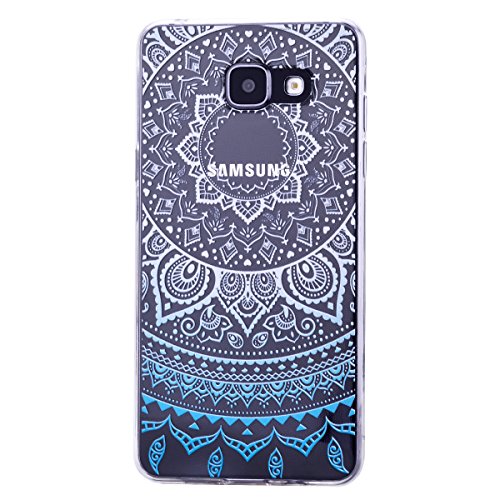Funda para Samsung Galaxy A5 2016 SMART LEGEND Ultra Slim Carcasa de Silicona TPU Suave con Mandala Colorido y Gradient Color Dise  o Flexible Resistente Ara  azos Trasera TPU Protector Bumper Protecci  n Case Cover Funda Cascara para Samsung Galaxy A5 2016 - Patr  n de Azul Claro Girasol