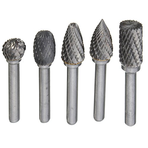 Drillpro Raspel Set 5-Teilig 6×12mm Bohrmaschine Kugelfräser + Zylinderfräser + Zapfenfräser + Konusfräser - 2