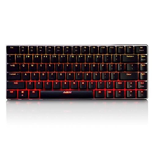 Preisvergleich Produktbild Gaming Mechanische Tastatur Verdrahtet Schwarz Schalter Anpassbare Key Backlight Tastatur 82-Tasten Extreme Simple Design (Flames Version) by Qisan