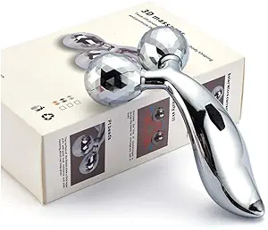 JunoBull 3D Manual Roller Face, Body Massager for skin Lifting Wrinkle Remover Facial Relaxation Tightening Shaping (Silver)