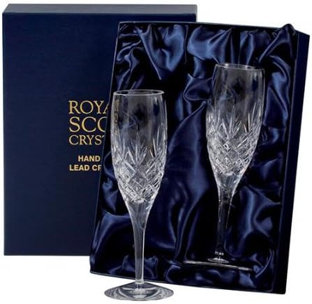 2 Royal Scot Presentation Boxed Edinburgh Champagne Flutes