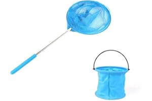 Unbekannt Butterfly Net Childrens Butterfly Net Telescopic Nets Butterfly Net Fishing Net with Folding Bucket for Catching Insects Fishing Play