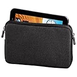 Das integrierte, stabile Kunststoffboard zwischen den Stoffschichten schützt das empfindliche Display optimal vor Stößen