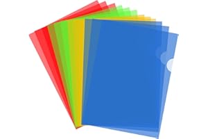 YunBey 12 Pack Carpetas de Plástico A4 Cut Flush Folders Carpetas Transparentes Dossieres Carpeta Sobre con Almacenamiento de Documentos
