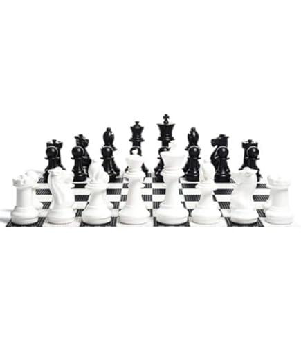 Ubergames – Jeu D'échecs Géant De Jardin XXXL – Pièces Jusqu'à 64 Cm – Imperméable Et Résistant UV – Avec Tapis Et Sacs De Transport En Option