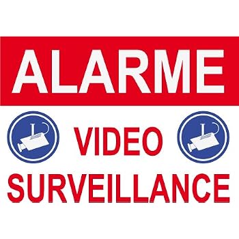 Panneau Propriété Privée sous Vidéo Surveillance en Aluminium - Réfléchissant 250x180mm - Métal