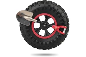 Small Spare Tire Car Trunk Decoration, MoreChioce Mini Spare Tire For Car Rear Trunk Decorative Personalized Off-Road Exterior Small Tire Decorative Accessories for Car/Home/Office Decor,Black red