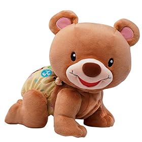 VTech – Ourson, 1,2,3 suis-Moi, Ours Brun en Peluche Qui Marche à 4 Pattes, Motricité Bébé, Jouet Interactif et Musical, Cadeau Bébé Dès 9 Mois – Contenu en Français