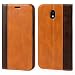 Produktbild Mulbess Handyhülle für Samsung Galaxy J5 2017 Hülle Leder, Wallet Case Leder Flip Schutzhülle für Samsung Galaxy J5 Duos 2017 Tasche Bookcase, Braun