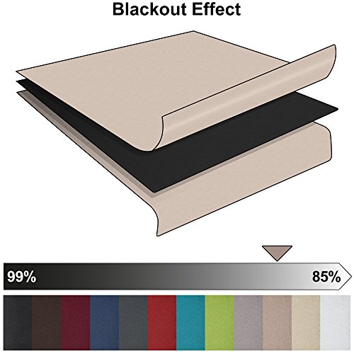 Beautissu® Blackout-Vorhang Amelie mit Kräuselband – 140×245 Sand (Beige) – Verdunklungsgardine Universalband Blickdicht - 7