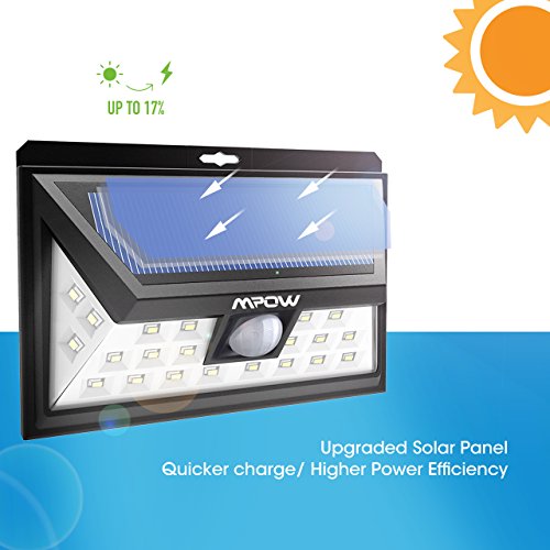 Outdoor Solar-Sicherheits-Licht Solar MPOW 24 LED-Licht drahtloses wasserdicht Sicherheits-Bewegungs-Sensor-Licht für Patio, Deck, Hof, Garten, Auffahrt, Außenwand mit 3 Modi Bewegung aktiviert, Weitwinkel-Sensor - 2