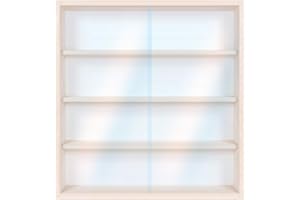 ‎ALSINO Alsino Sammlervitrine Vitrine Setzkasten für Aufbewahrung Kiste V-07 Wasserpfeife Dampfsteine Regal Holzvitrine 50 x 52 x 12 cm - Beige