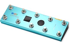 PAINTAUDIO MIDI - Controlador de pie de capitán multiefecto, sintetizador USB-MIDI, software musical sesgo con función de motor de tiempo, compatible con todos los interruptores de 10 pies de