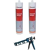 W&uuml;rth Duşakabin Silikonu Beyaz 2'Li Set +Tabanca