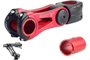 ROGAZI Potence Réglable VTT ± 85 Degrés Potence Vélo Universel 31.8mm et 25.4mm 90/110/145mm Extension de Guidon VTT pour Vélo de Route, VTT, BMX Vélo de Ville (Rouge 28.6x25.4x110mm)