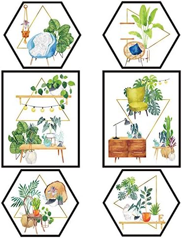 HCCY The Nordic tropical plants sticker living room bedroom quarters, the head of the bed snugly against the minimalist modern paste the 68*90cm