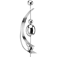 Kobolo Gartenstecker Gartenstab Edelstahl Silber Blumenstecker Dekostecker Luna 140 cm