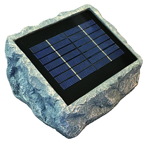 SOLAR TEICHPUMPE GARTENBRUNNEN mit AKKU und LED LICHT – WASSERSPIEL ZIERBRUNNEN VOGELBAD SOLARBRUNNEN für GARTEN TEICH- sehr DEKORATIVES STEINDESIGN, „RÜGEN 200-1“ mit LED licht & LiIon AKKU GARTENLEUCHTE STEHLAMPE - 5