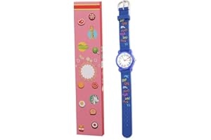 Zerodis Adorabile orologio da bambino impermeabile per bambini, orologio da polso per bambini Riconoscimento dei tempi Giocattolo educativo Lettera modello Unisex Dimensione regolabile