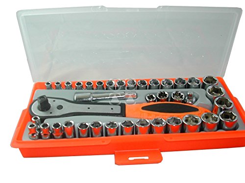 Preisvergleich Produktbild Set Schlüssel Stecknuss Ratsche 40 Stück 38 A 14