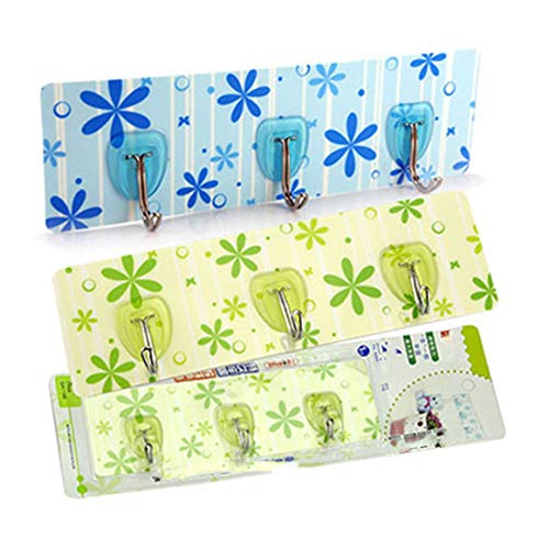 Preisvergleich Produktbild Funnyrunstore Cartoon Wandhaken Starke Klebstoff Nahtlose Bunte Haken Wiederverwendbare Schwere Wandaufkleber Nahtlose Haken 3 Teile / Satz (Zufällige Farbe)