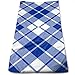 Produktbild ewtretr Luxus Handtücher, Blue and White Diagonal Tartan Microfiber Lightweight Soft Fast Drying for Gym Beach Travel Fitness Exercise Yoga