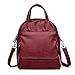 Produktbild G&L Damen Rucksack Wasserdichte Leather Schultaschen Anti-diebstahl Tagesrucksack Schultertaschen,Red