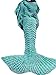 Produktbild Knitting Girl Ladies Costume Mermaid Fish Tail Tail Handmade Blanket Crochet Adults Sleeping Bag Blanket Length 180-190cm, width 90cm Green (Grün)