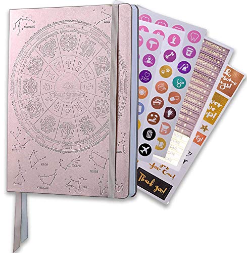 Deluxe Law of Attraction Life Planner - Personal Organizer to Increase Productivity & Happiness - Weekly Planner (Sunday-Saturday), Organizer & Gratitude Journal (Undated, Rose Gold) + Bonus Stickers