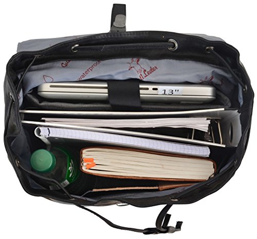Gusti Leder studio  Jaime  Rucksack Lederrucksack Cityrucksack mit wasserfestem Innenfutter Laptoprucksack 14  f  r Outdoor Bordtasche Laptop Rucksack