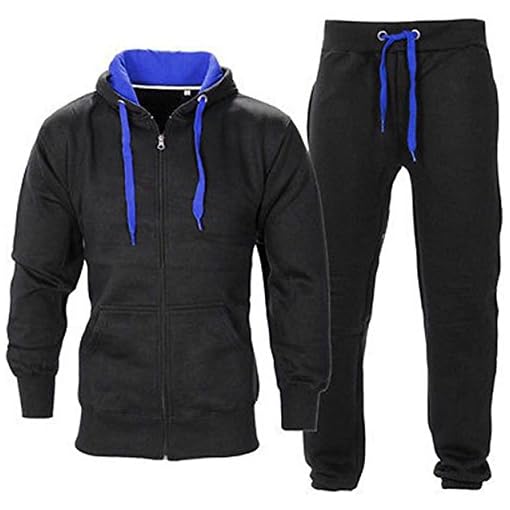 Juicy-Trendz-Uomo-Athletic-lunghi-Selves-pile-Zip-intera-palestra-tuta-da-jogging-Set-usura-attivo