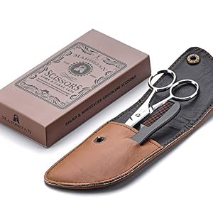 Beard & Moustache Scissors With Comb For Precise Facial Hair Trimming - Sharpness and Stainless Steel Give These… - Image 3