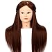Neverland Professional Hairdressing 80% Real Hair 26" Training Mannequin Head Hairdresser Training Head With Clamp For College and Professional Use