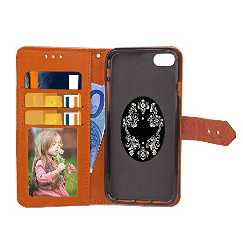 iPhone 6 Lederhülle, Asnlove PU Ledertasche Schutzhülle + Weich Hülle Stand Feature Flipcase Tasche Leather Case mit Standfunktion Tablet Etui mit Karte Slots für iPhone 6 Case, iPhone 6s Cover – Lila - 4